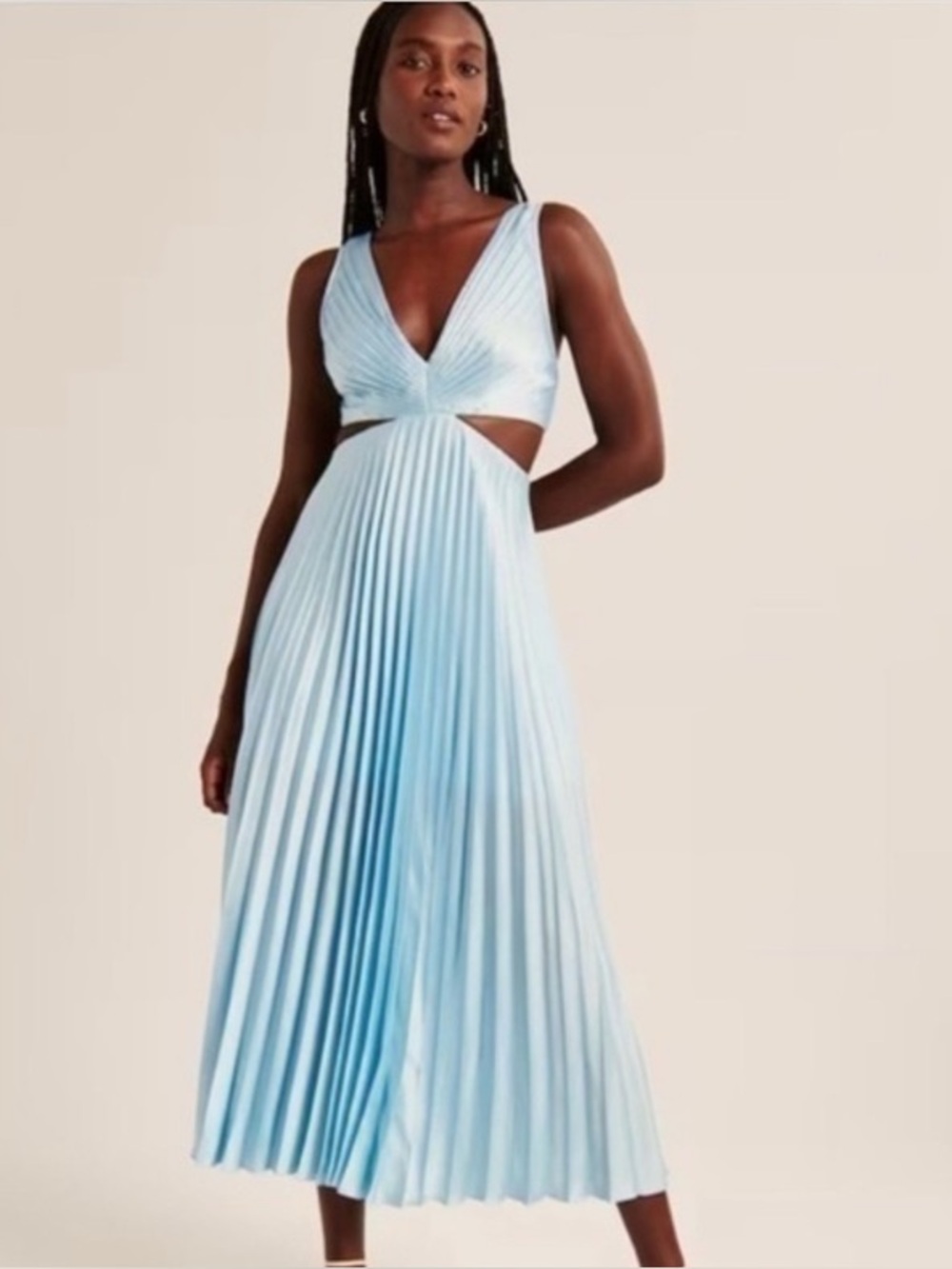 Abercrombie Light Blue V-Neck Maxi Dress